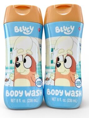 🆕 Bluey Strawberry Scented Body Wash 2 Bottles